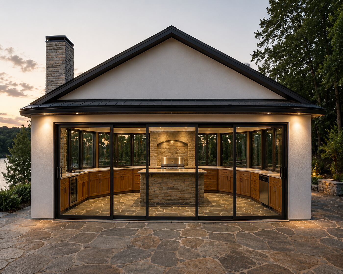 Lakeside Front Elevation